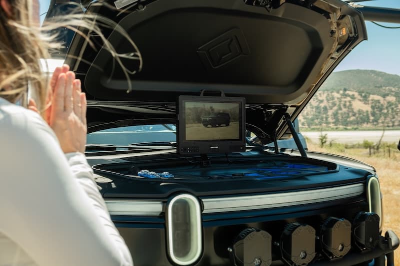 Rivian R1S Arm Car drone station integration